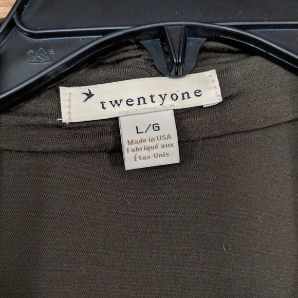 Army Green Sleeveless Cardigan - Picture 4 of 4